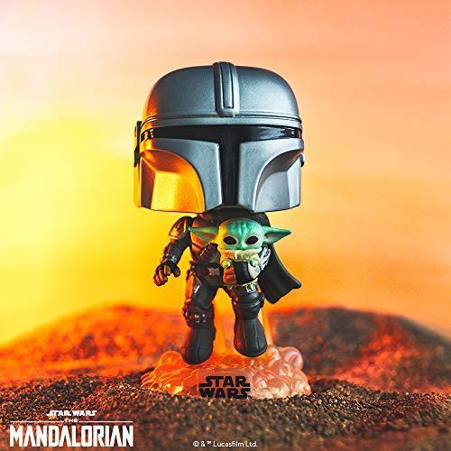 Funko POP Star Wars: The Mandalorian-Mando Flying w/Jet Pack Figura da Collezione, Multicolore, 50959 - 3