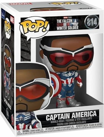 Marvel Funko Pop! The Falcon And The Winter Soldier Captain America Bobble-Head Vinyl Figure 814