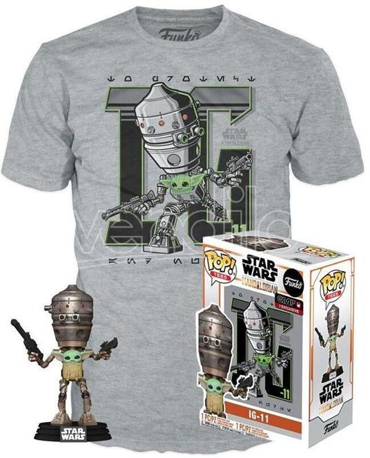 Set Figura Pop & Tee Star Wars Ig-11 Con The Bambino Esclusiva Funko