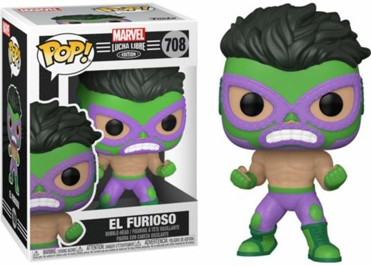 Marvel Funko Pop! Lucha Libre Edition El Furioso Hulk Bobble-Head Vinyl Figure 708