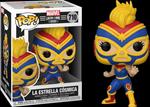 Marvel Funko Pop! Lucha Libre Edition La Estrella Cosmica Captain Marvel Bobble-Head Vinyl Figure 710