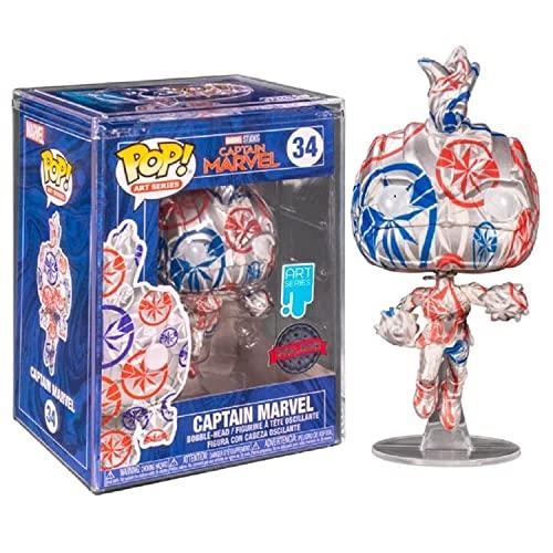 Funko Pop Marvel Captain Marvel Artist Series #34 – Esclusiva Funko in protezione pop - Exclusive Special Edition