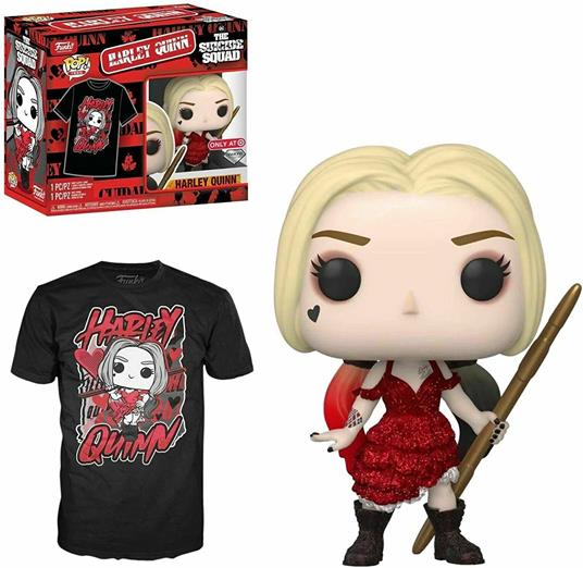 Set Figura Pop & Tee Dc Comics Escuadron Suicida Harley Quinn Funko