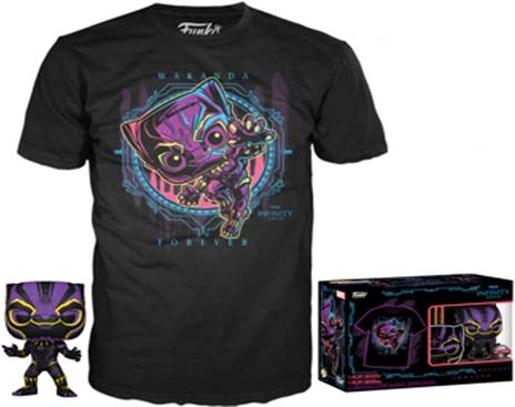 Set Figura Pop & Tee Marvel Wakanda Forever Black Panther Esclusiva Funko - 3