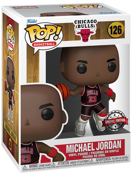 POP NBA: Bulls- Michael Jordan with Jordans (Blk Pinstripe Jersey)
