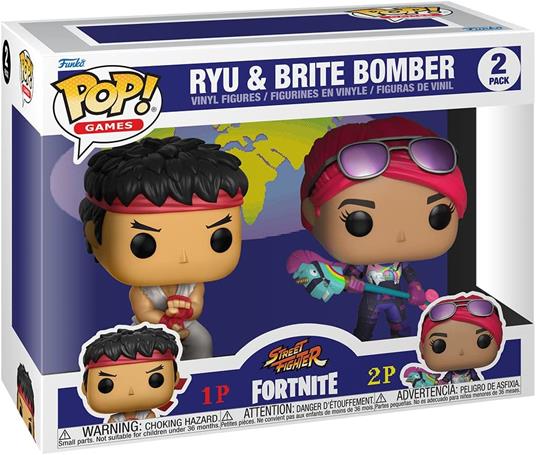 Fortnite POP! Games Vinyl Figures 2-Pack Ryu & Brite Bomber 9 cm - 2