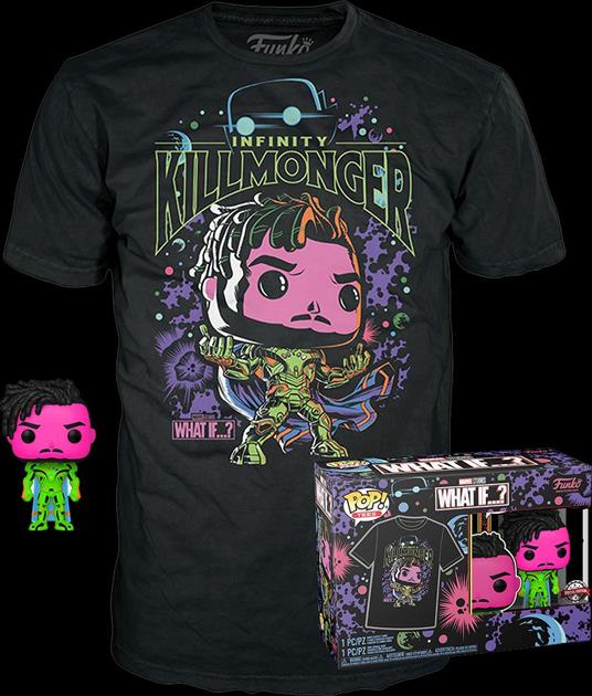Pop! & Tee Infinity Killmonger (Blacklight) - What If? Funko 63316 - 2