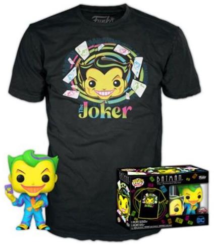 Set Figura Pop & Tee Dc Comics Batman Joker Esclusiva Funko
