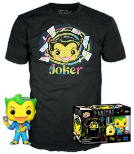 Set Figura Pop & Tee Dc Comics Batman Joker Esclusiva Funko