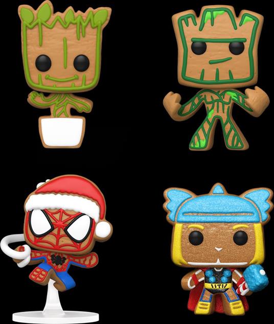 Pop! Keychain 4-Pack Gingerbread Pocket Pop 4-Pack - Marvel Funko 65541