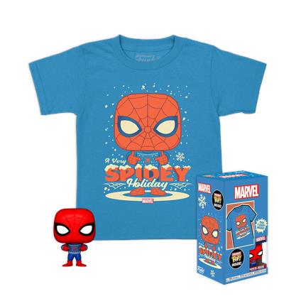 Marvel: Funko Pocket Pop! & Tee - Holiday Spiderman Tg. M