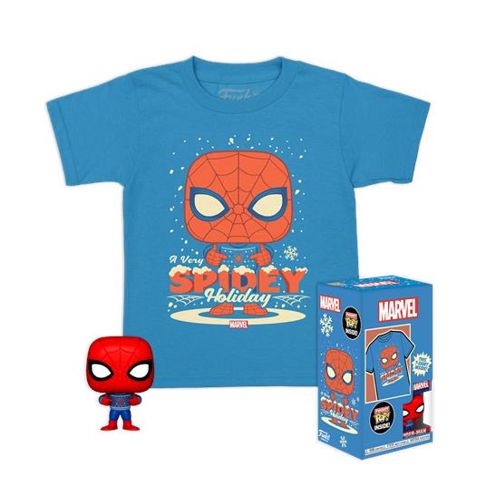 Marvel: Funko Pocket Pop! & Tee - Holiday Spiderman Tg. M