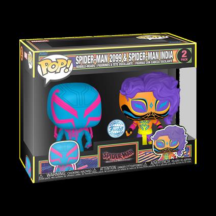 Funko Pop! 2-Pack Spider-Man 2099 And Spider-Man India (Black Light) - Spider-Man: Across The Spider-Verse 73938