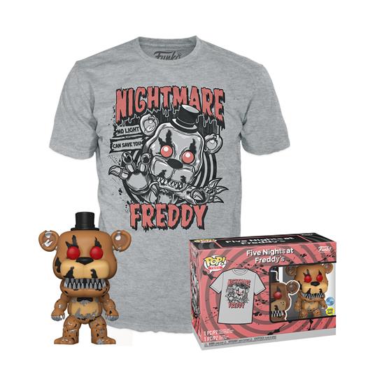 Five Nights At Freddy''s: Funko Pop & Tee - Nightmare Freddy (T-Shirt Unisex Tg. XL)