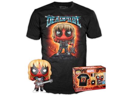Set Figura Pop & Tee Marvel Deadpool Heavy Metal Funko Taglia L