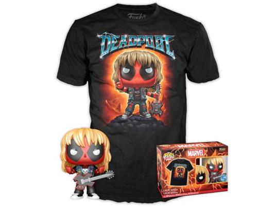 Set Figura Pop & Tee Marvel Deadpool Heavy Metal Funko Taglia Xl