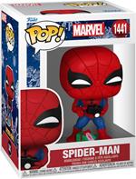 Marvel Holiday Pop! Vinile Figure Spiderman con Regalo Aperto 9 Cm Funko