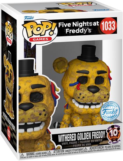 FUNKO POP FNAF Withered Golden Freddy