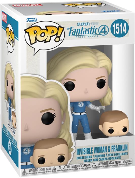 The Fantastic Four: First Steps POP! & Buddy Marvel Vinyl Figure Invisible Woman & Franklin 9 cm