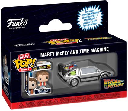 Back to the Future Bitty POP! Rides Vinyl Figure Marty McFly and Time Machine