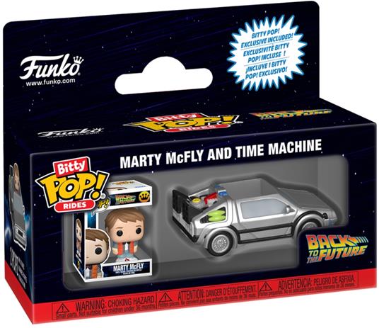 Back to the Future Bitty POP! Rides Vinyl Figure Marty McFly and Time Machine