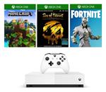 Microsoft Xbox One S + Minecraft + Sea of Thieves + Fortnite Battle Royale Bianco 1000 GB Wi-Fi