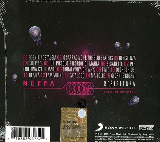 Resistenza (Special Edition - Sanremo 2016) - CD Audio di Neffa - 2