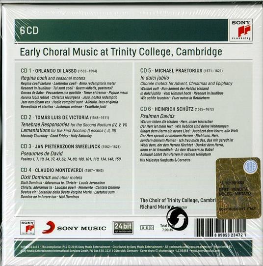 Early Choral Music at Trinity College, Cambridge - CD Audio di Trinity College Choir Cambridge - 2