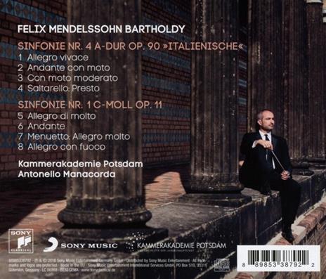 Sinfonie n.1, n.4 - CD Audio di Felix Mendelssohn-Bartholdy,Antonello Manacorda,Kammerakademie Potsdam - 2