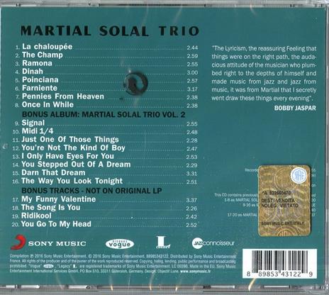 Martial Solal Trio (Jazz Connoisseur Collection) - CD Audio di Martial Solal - 2