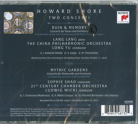 2 Concerti per pianoforte - CD Audio di Lang Lang,Howard Shore - 2