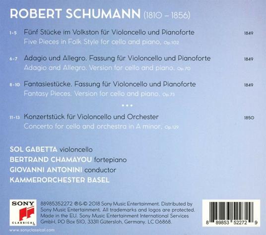 Schumann - CD Audio di Robert Schumann,Sol Gabetta - 2