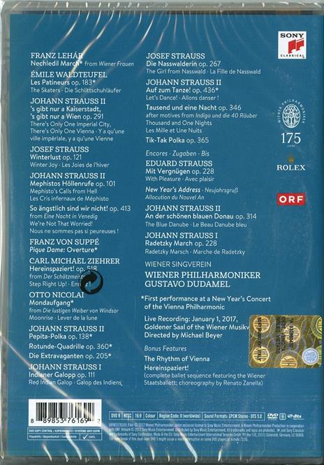 New Year's Concert 2017 (DVD) - DVD di Wiener Philharmoniker,Gustavo Dudamel - 2