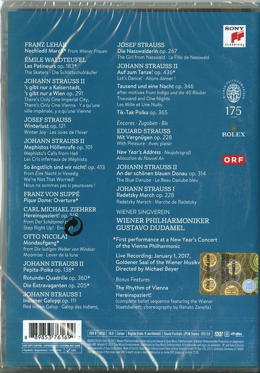 New Year's Concert 2017 (DVD) - DVD di Wiener Philharmoniker,Gustavo Dudamel - 2