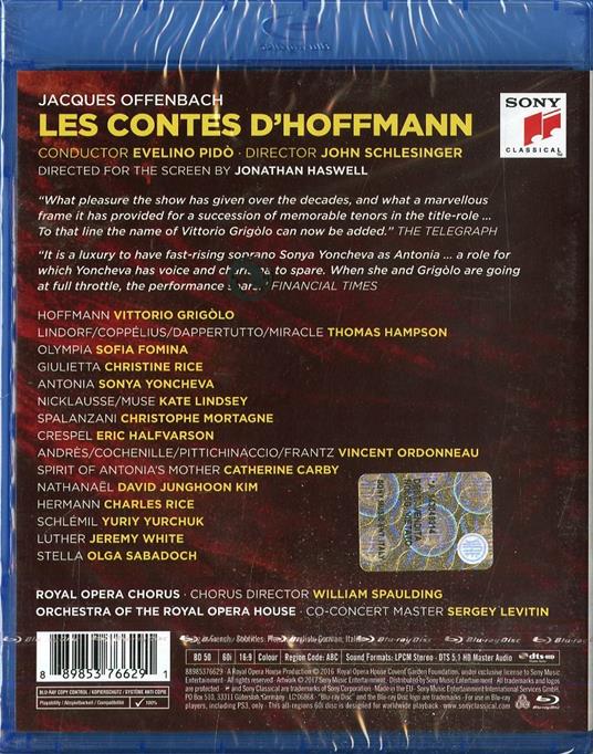 I racconti di Hoffmann (Blu-ray) - Blu-ray di Jacques Offenbach,Vittorio Grigolo - 2