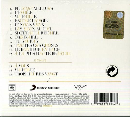 Encore un soir ( + Gadget) - CD Audio di Céline Dion - 2