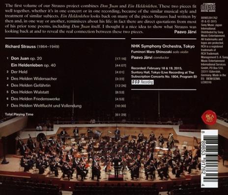 Ein Heldenleben op.40 - Don Juan op.20 - CD Audio di Richard Strauss,Paavo Järvi,NHK Symphony Orchestra - 2