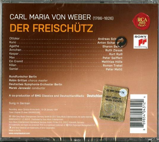 Il franco cacciatore (Der Freischütz) - CD Audio di Carl Maria Von Weber,Marek Janowski,Deutsches Sinfonie-Orchester Berlino - 2