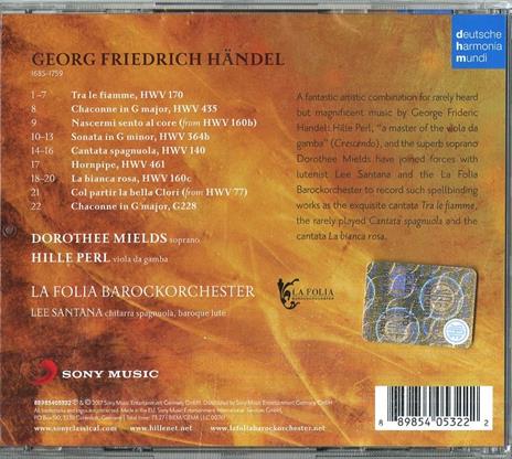 Cantate Arie Italiane - CD Audio di Georg Friedrich Händel,Hille Perl,Dorothee Mields,La Folia Barockorchester - 2