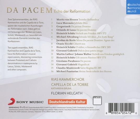 Da Pacem. Echo der Refor - CD Audio di Capella de la Torre - 3