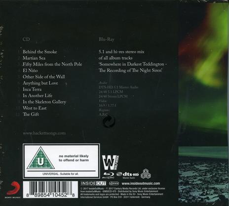 The Night Siren - CD Audio + Blu-ray di Steve Hackett - 2
