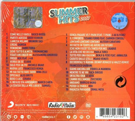 Radio Italia Summer Hits 2017 - CD Audio - 2