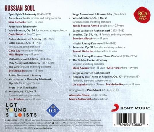 Russian Soul - CD Audio di LGT Young Soloists,Alexander Gilman - 2