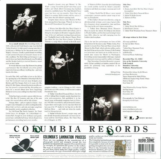 Bob Dylan in Concert. Brandeis University 1963 - Vinile LP di Bob Dylan - 2