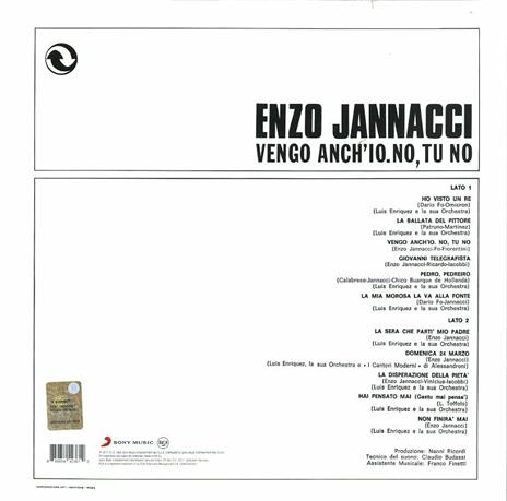 Vengo anch'io. No, tu no - Vinile LP di Enzo Jannacci - 2