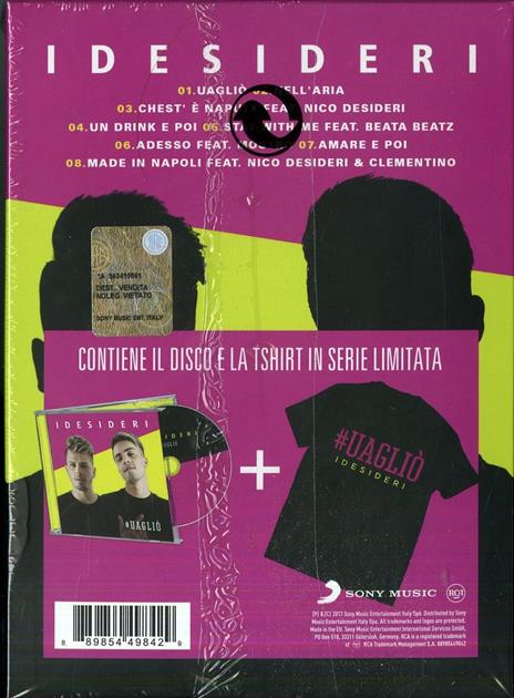 #uaglio' (Box Set Deluxe Edition + T-Shirt) - CD Audio di I Desideri - 2