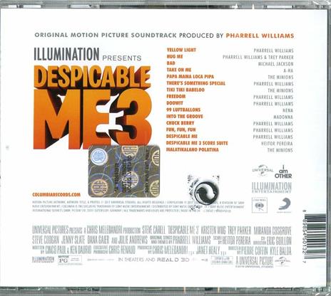 Despicable Me 3 (Cattivissimo me 3 - Colonna sonora) - CD Audio - 2