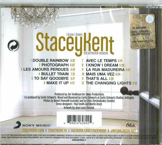 I Know I Dream. The Orchestral Sessions - CD Audio di Stacey Kent - 2