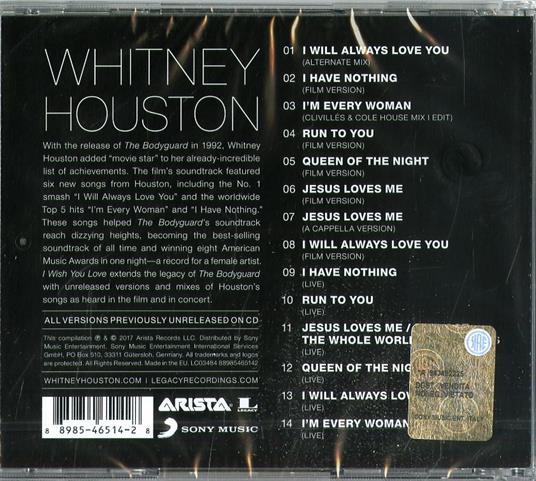 The Bodyguard Anniversary Edition - CD Audio di Whitney Houston - 2