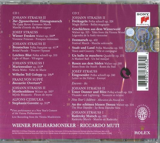 New Year's Concert 2018 (Concerto di Capodanno) - CD Audio di Riccardo Muti,Wiener Philharmoniker - 2